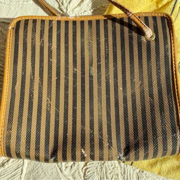 VINTAGE FENDI Striped Crossbody Bag 7”x9” With Dust Bag. FREE SHIPPING - Picture 11 of 16